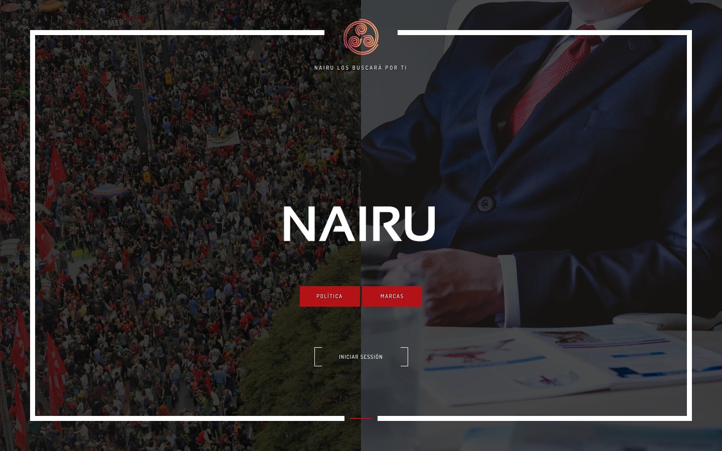 The nairu.ai homepage: the public face of our political and brand intelligence practice